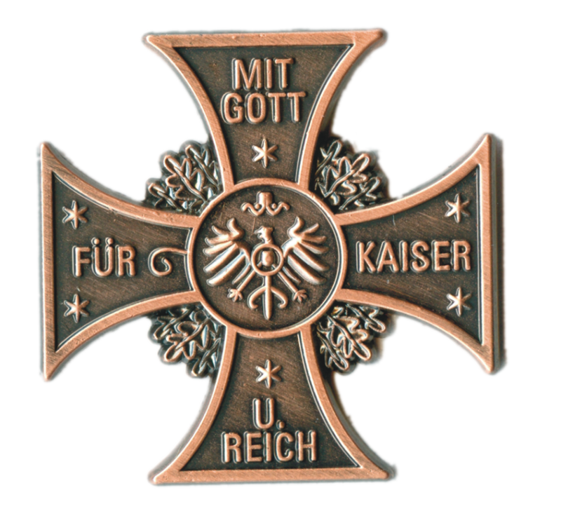 Patriotisches Kreuz "Mit Gott für Kaiser und Reich"