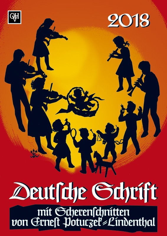 Scherenschnittkalender "Deutsche Schrift" 2018