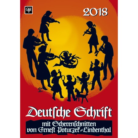 Scherenschnittkalender "Deutsche Schrift" 2018