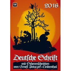 Scherenschnittkalender "Deutsche Schrift" 2016