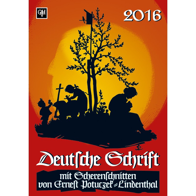 Scherenschnittkalender "Deutsche Schrift" 2016