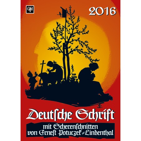 Scherenschnittkalender "Deutsche Schrift" 2016