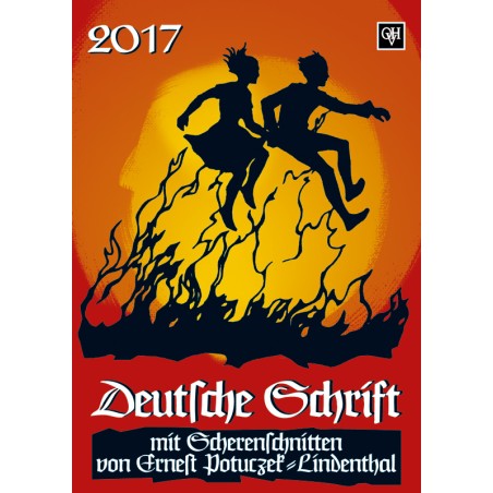 Scherenschnittkalender "Deutsche Schrift" 2017