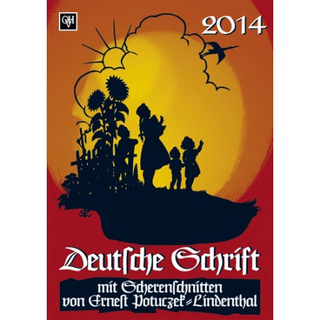 Scherenschnittkalender "Deutsche Schrift" 2014