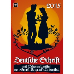Scherenschnittkalender "Deutsche Schrift" 2015