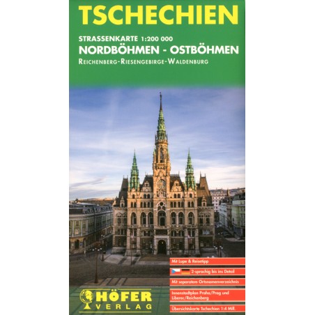 Straßenkarte Nordböhmen-Ostböhmen