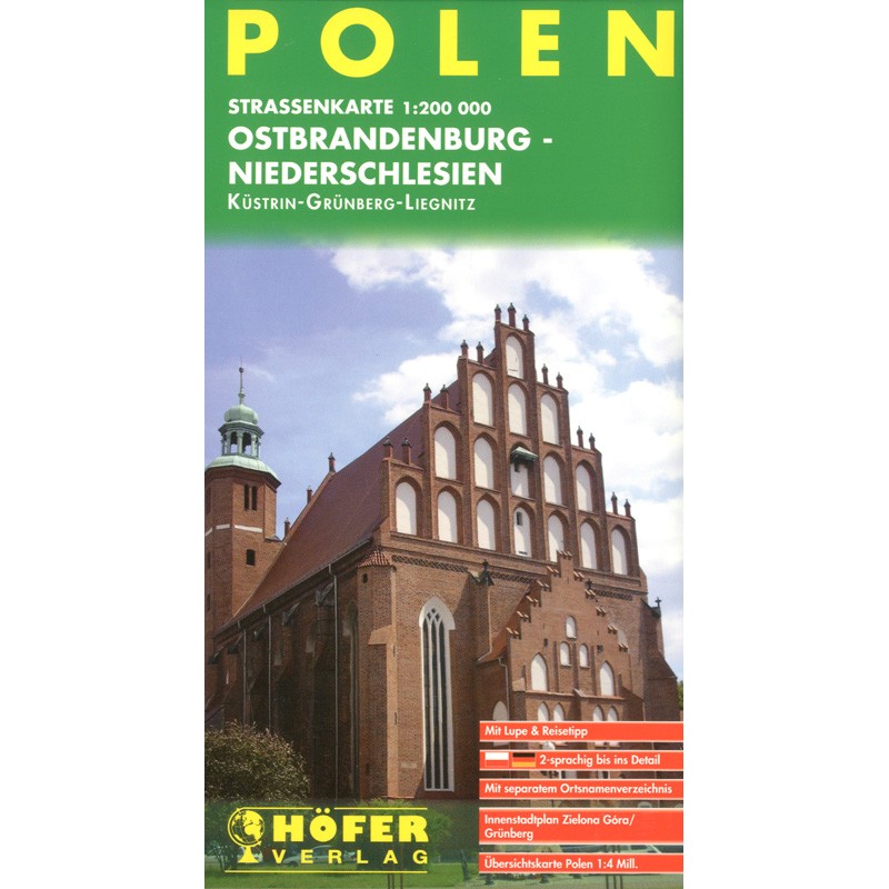 Straßenkarte Ostbrandenburg-Niederschlesien