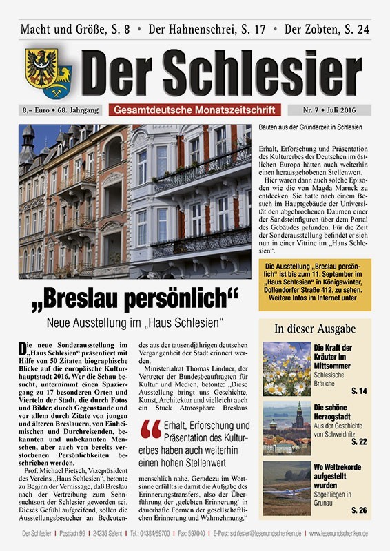 Der Schlesier – Juli 2016
