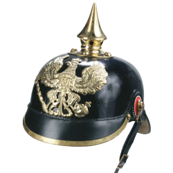 Preußische Pickelhaube, Reproduktion, Leder