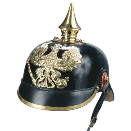 Preußische Pickelhaube, Reproduktion, Leder