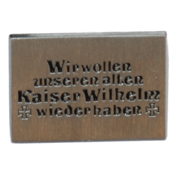 "Wir wollen unseren alten Kaiser Wilhelm wiederhaben"