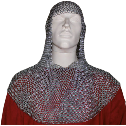 Kettenhaube mit Kragen