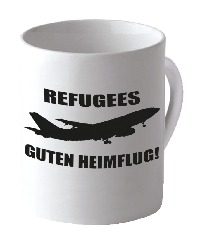 Becher „Guten Heimflug“