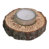 Holz-Teelichthalter "Futhark"