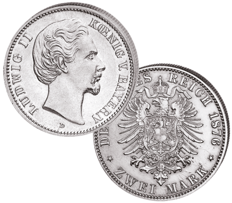 "Ludwig II.", 2 Mark