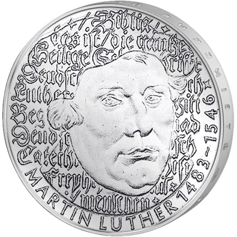 "Martin Luther", 5 D-Mark