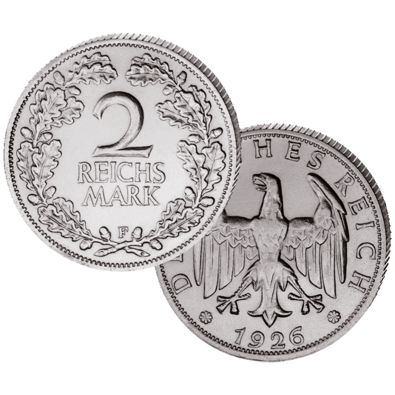 2 Reichsmark Eichenlaub 1925-1927