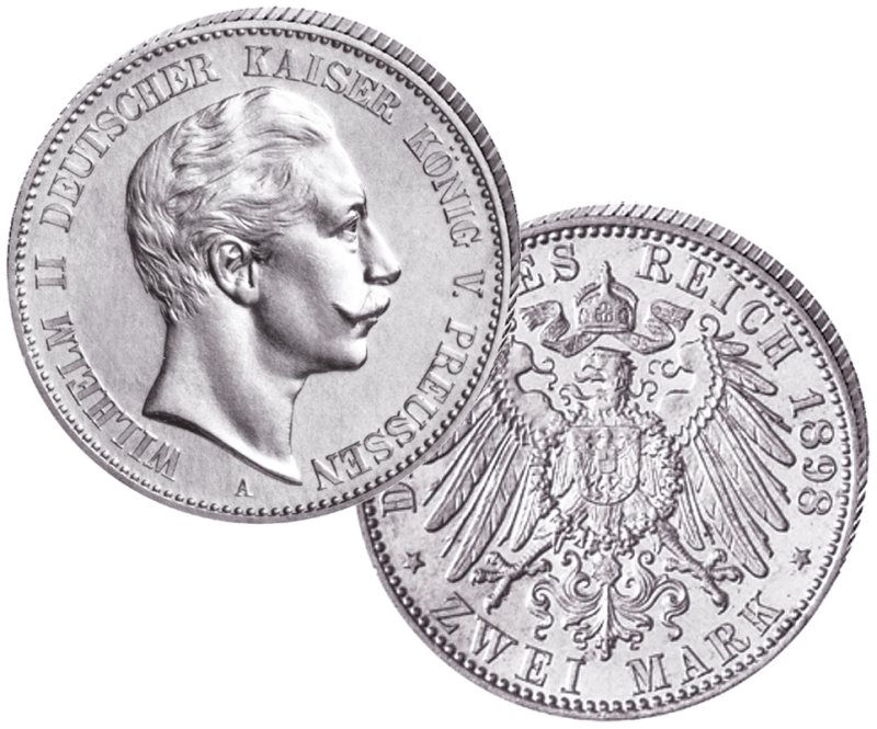 "Wilhelm II.", 2 Mark