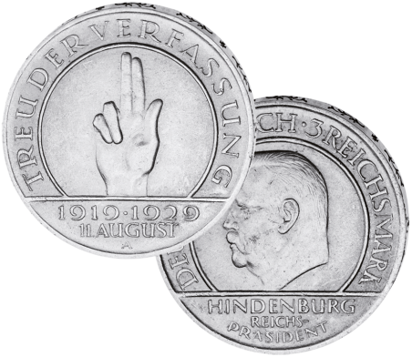 3 Reichsmark „Schwurhand“
