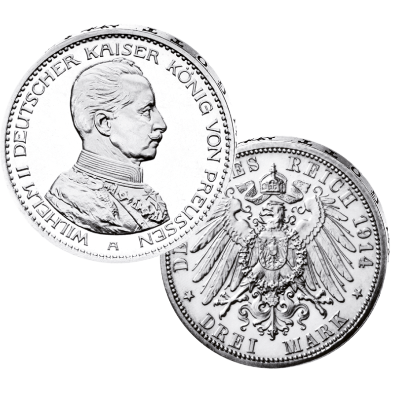 "Wilhelm II", 3 Mark