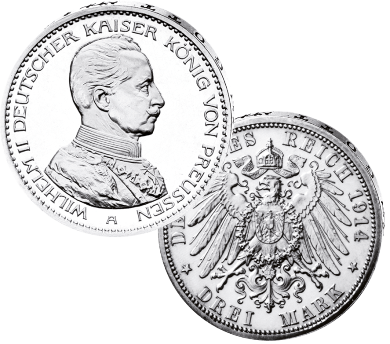 "Wilhelm II", 3 Mark