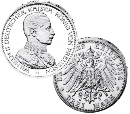 "Wilhelm II", 3 Mark