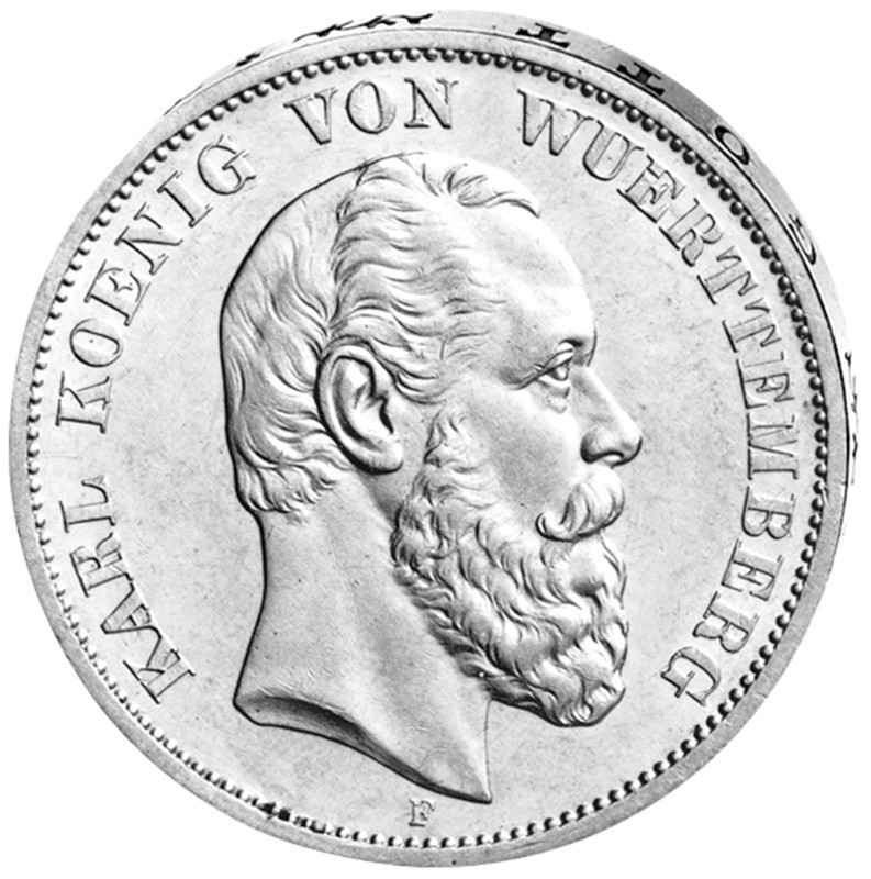 5 Mark "Karl König von Württemberg"