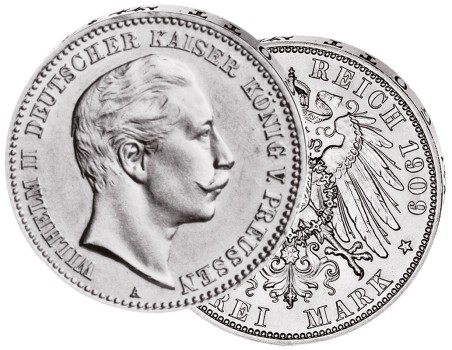 "Wilhelm II.", 5 Mark
