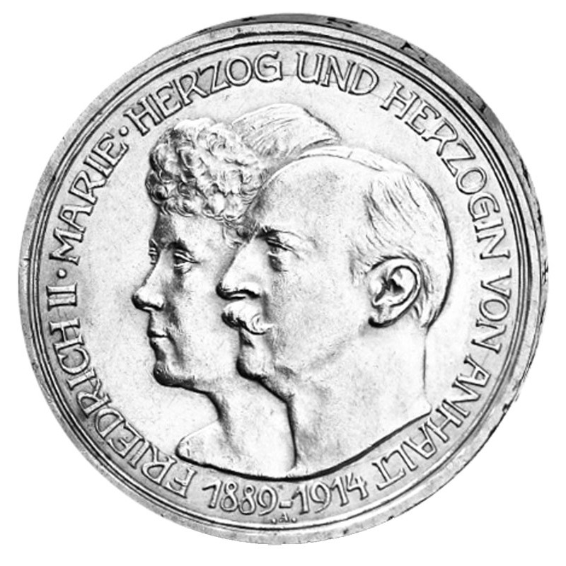 "Silberhochzeit Friedrich II. und Marie", 3 Mark