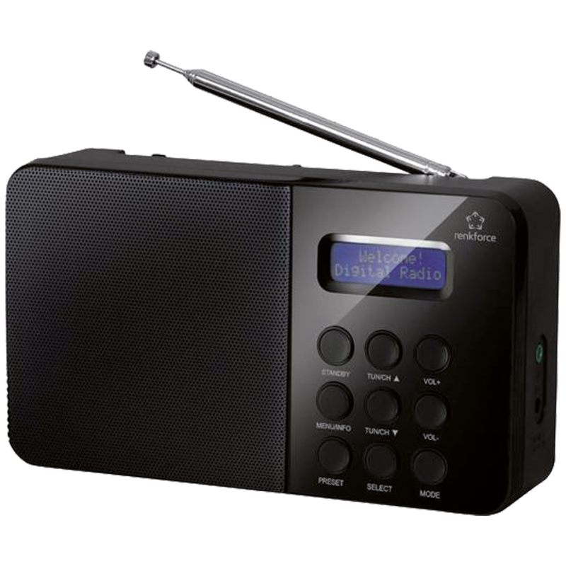 DAB Digitalradio mit RDS Funktion in schwarz