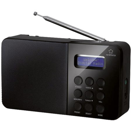 DAB Digitalradio mit RDS Funktion in schwarz
