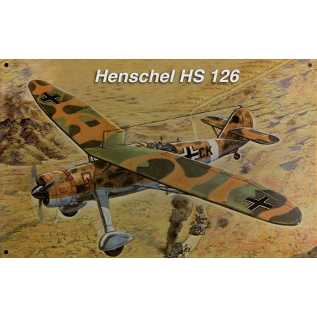 "Aufklärungsflugzeug Henschel Hs 126", 30 x 20 cm