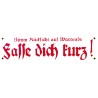 "Fasse dich kurz!"