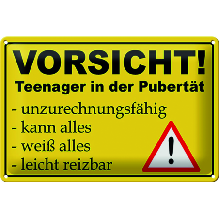 "Vorsicht! Teenager in der Pubertät"