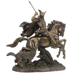 Odin auf Sleipnir mit Wolf