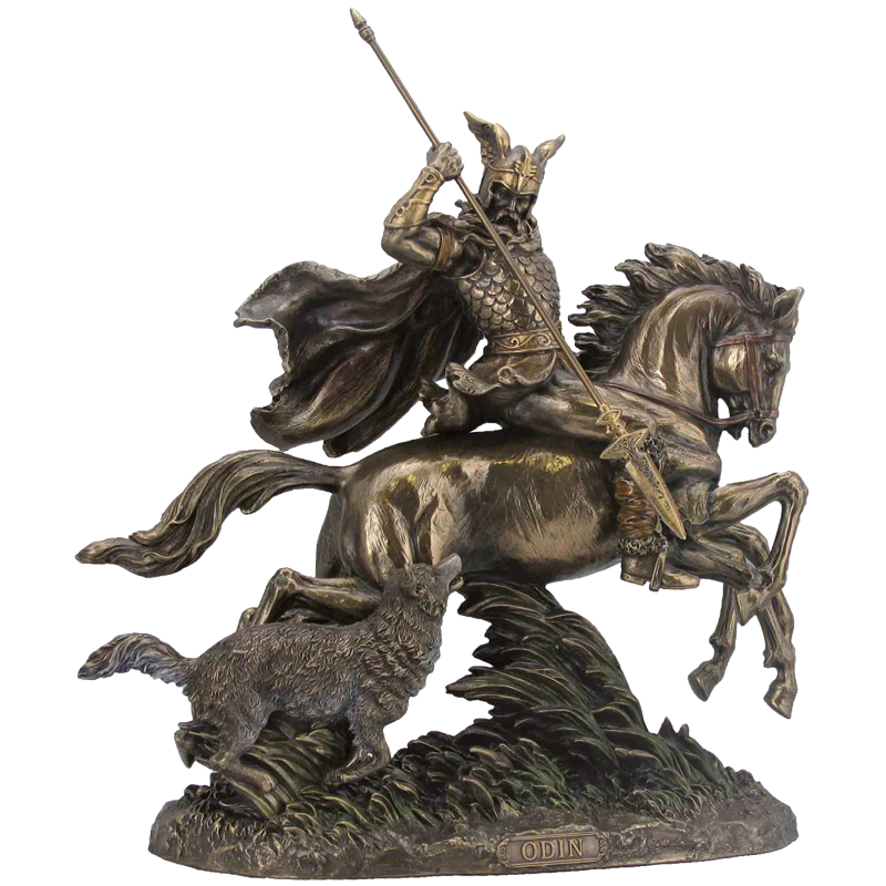 Odin auf Sleipnir mit Wolf