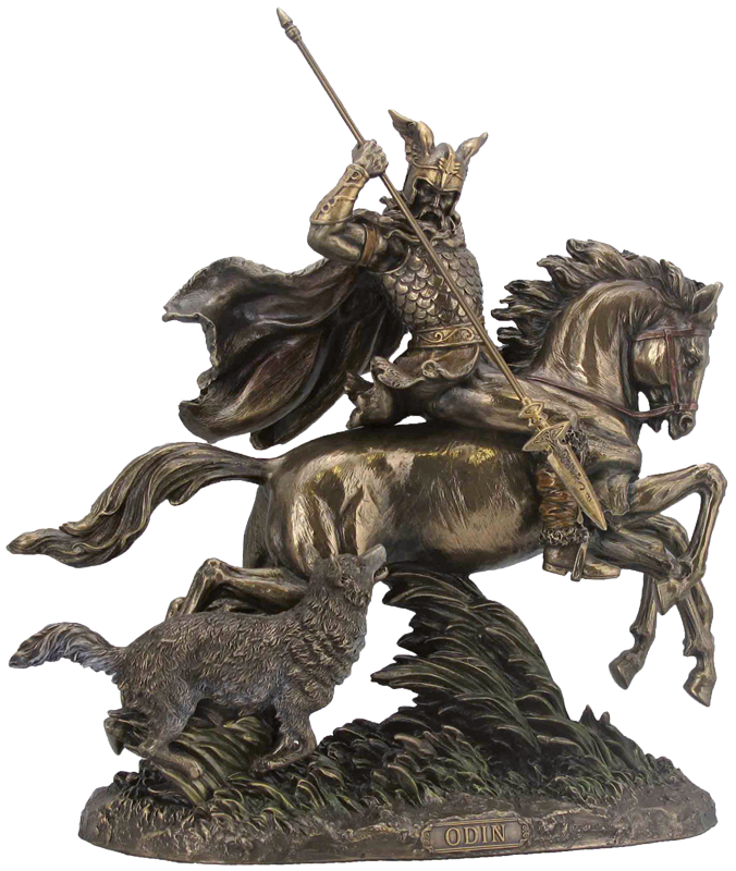 „Odin auf Sleipnir mit Wolf“