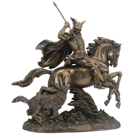 Odin auf Sleipnir mit Wolf