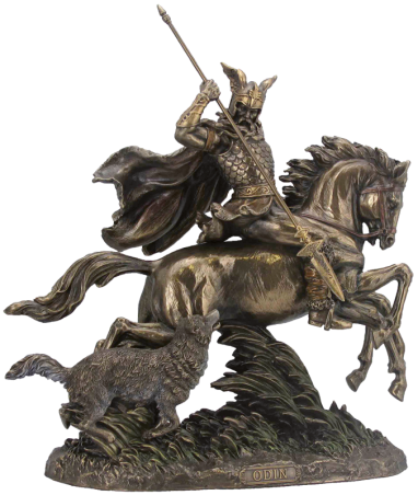„Odin auf Sleipnir mit Wolf“
