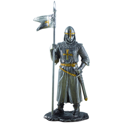 "Zinnritter stehend mit Fahne"
