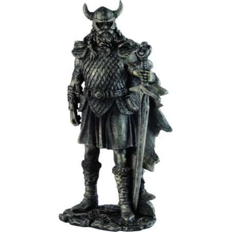 "Wikinger" mit Helm und Schwert