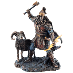 "Thor mit Blitz, Axt und Widder"