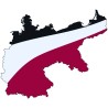 "Deutsches Reich" s-w-r, 5 Stück