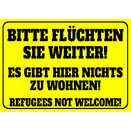 "Bitte flüchten Sie weiter!"