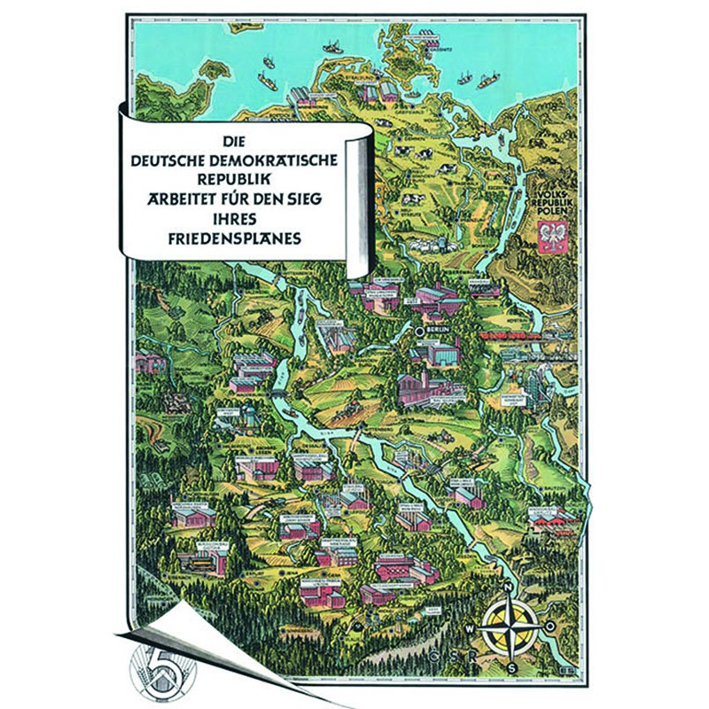 Historische Karte: Die DDR 1952