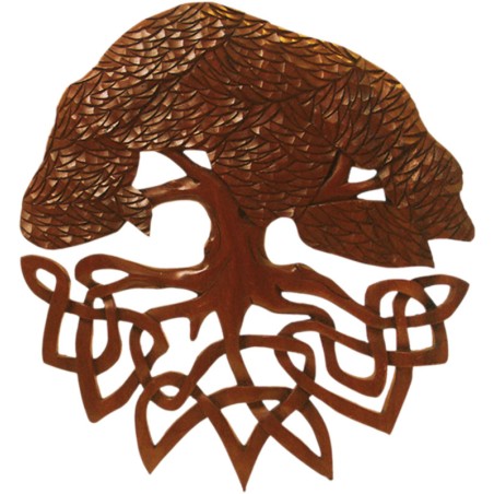 Weltenesche Yggdrasil, Massivholz