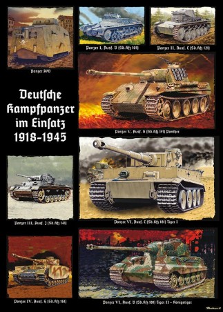 Wandplakat "Deutsche Kampfpanzer im Einsatz"