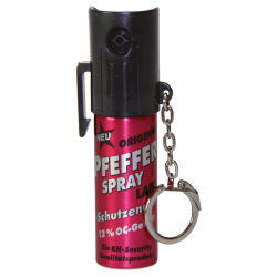 Pfefferspray Damen in Pink mit Schlüsselanhänger