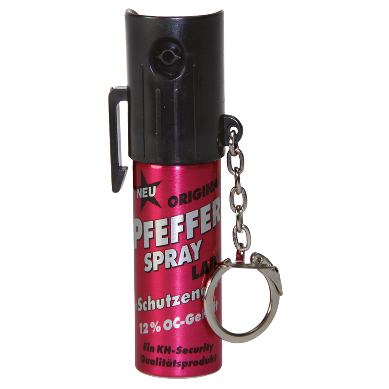 Pfefferspray Damen in Pink mit Schlüsselanhänger