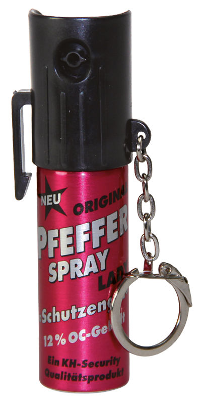 Pfefferspray mit Schlüsselanhänger in Pink